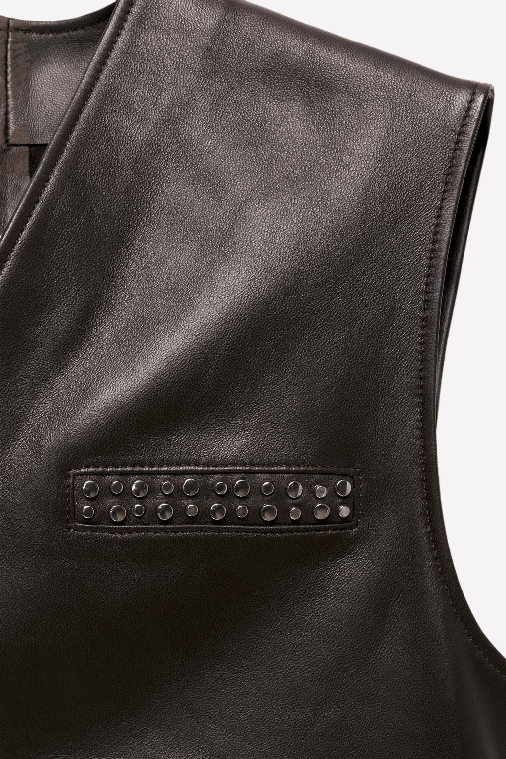 LEATHER WAISTCOAT WITH STUDS LUDOVIC DE SAINT SERNIN x ZARA фото 4