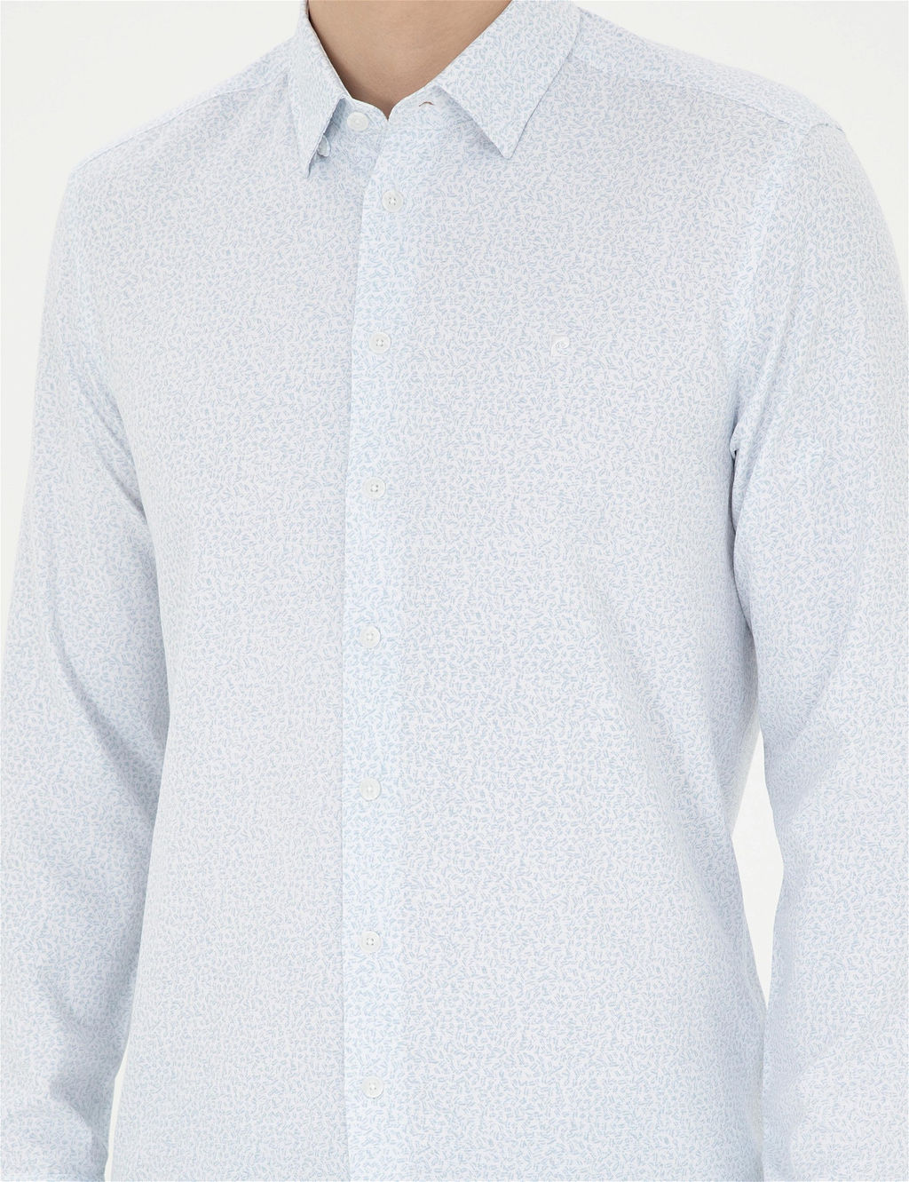 A__k Mavi Slim Fit Uzun Kollu G_mlek - Pierre cardin фото 6