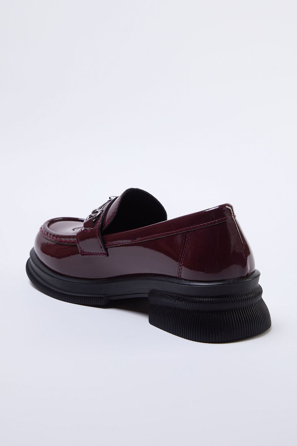Trendyol Shoes Bordo Tokal? Rugan Kal?n Taban Kad?n Loafer Ayakkab? TAKAW25LA00000 - Trendyolmilla фото 4