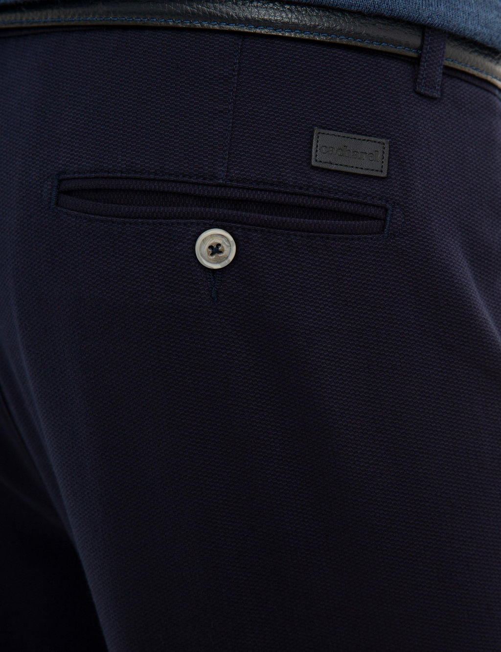 Lacivert Slim Fit Kanvas Pantolon