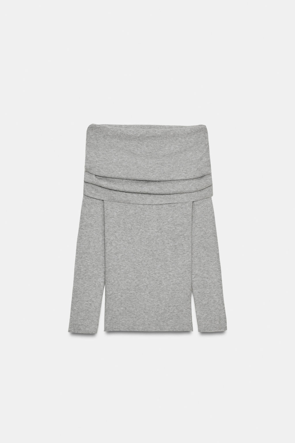 JERSEY PUNTO OFF SHOULDER / Gris vigor? - Zara фото 5