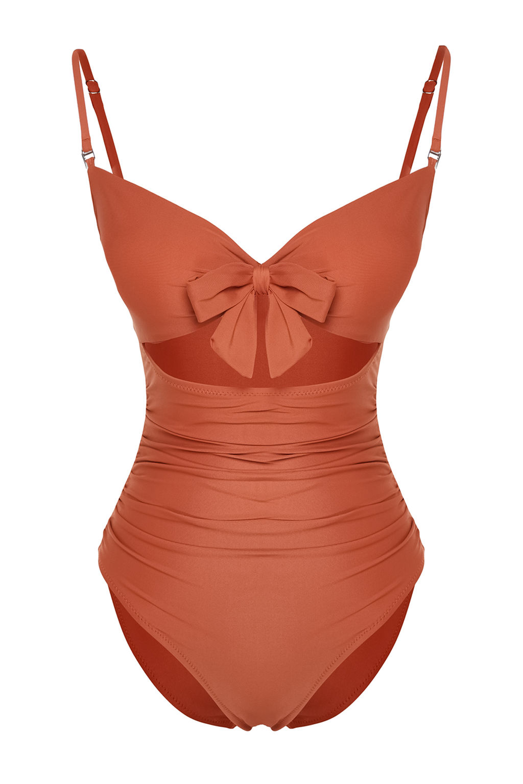 TRENDYOLMILLA Siyah Straplez Cut Out/Pencereli Hipster Mayo TBESS22MA0001 фото 7