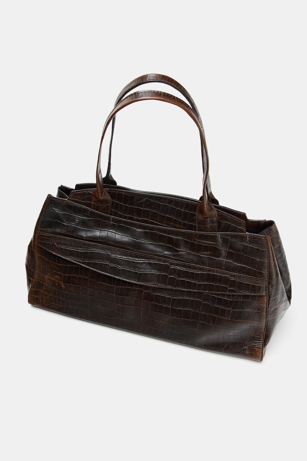 LEATHER MAXI CITY BAG - Zara фото 13