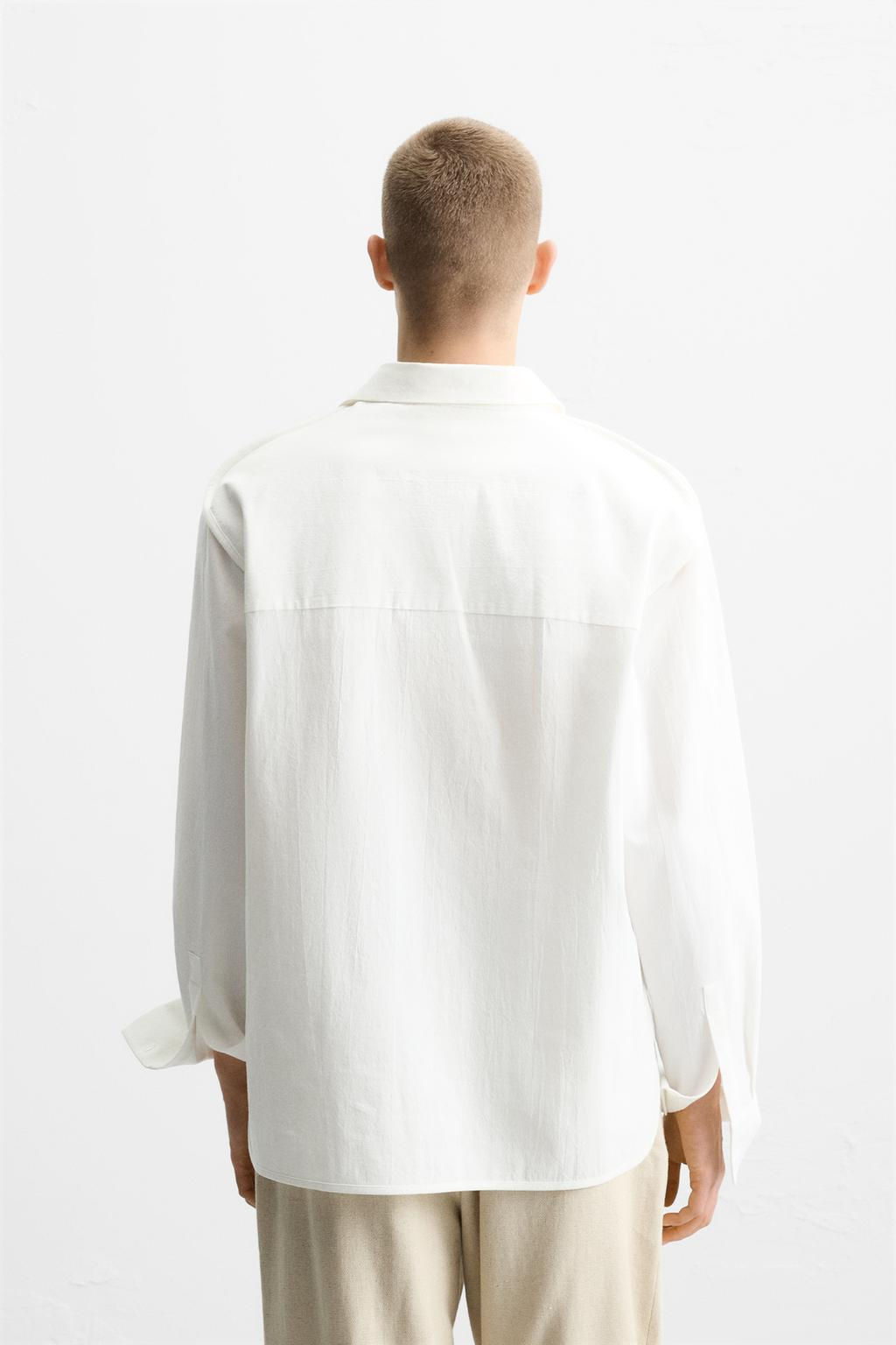 TEXTURED SHIRT WITH PIPING - Zara фото 3