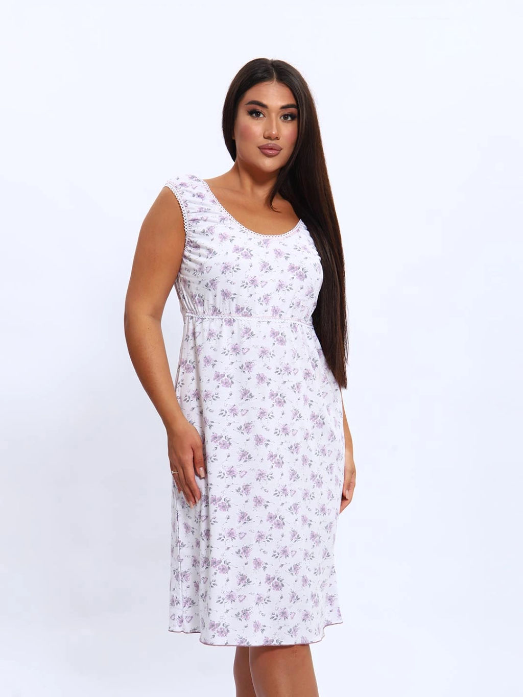 Ночная сорочка женская, цвет белый розовый