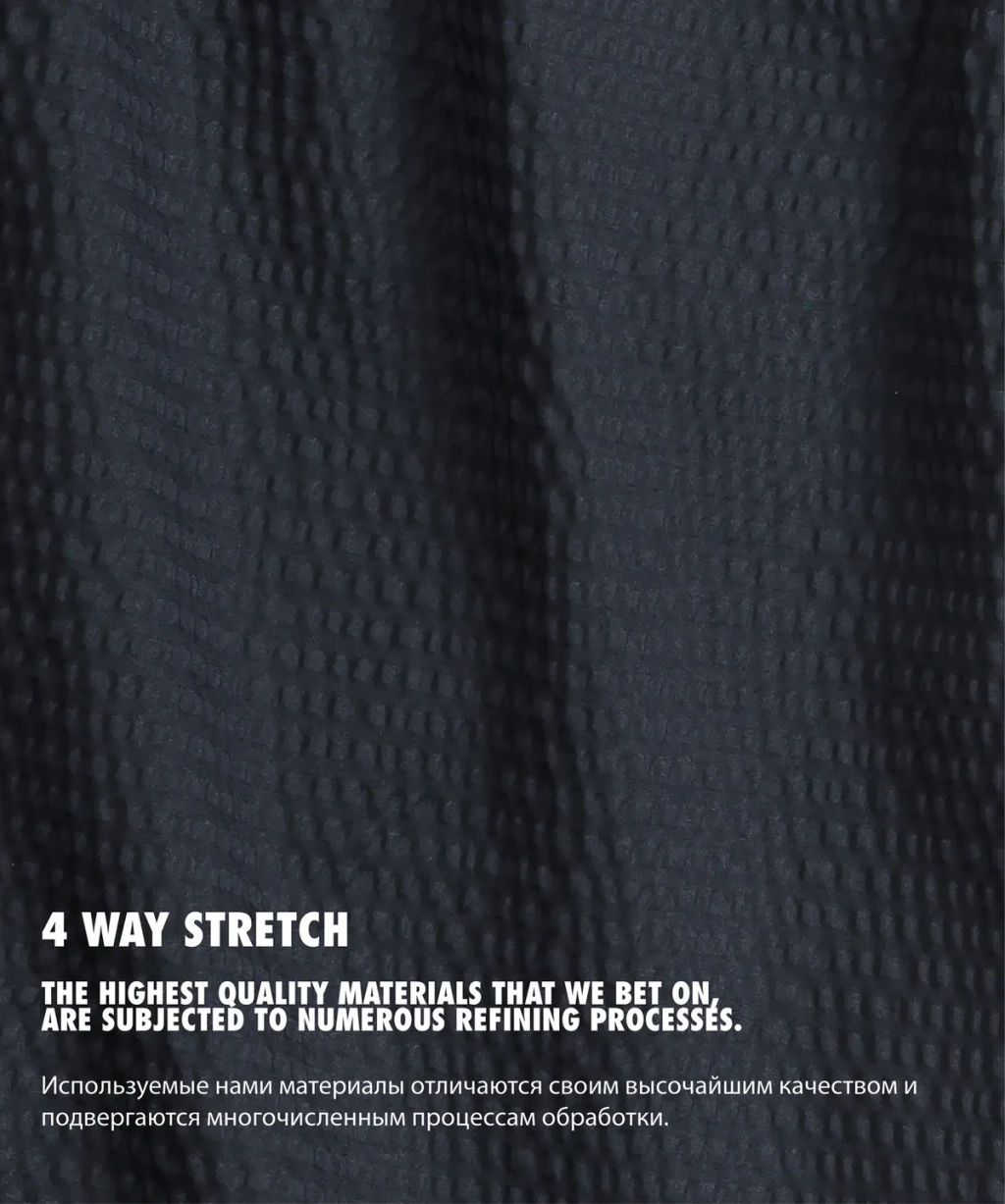 ATLANTIC KMB-226 Шорты мужские пляжные 4Way Stretch Texture черный  фото 4