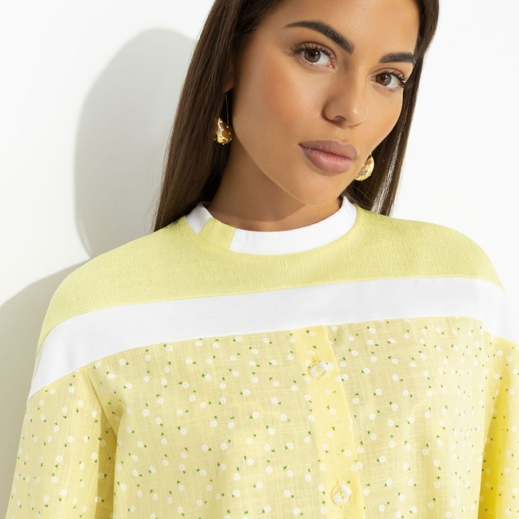 Свитшот комбинированный, Всплеск эмоций (yellow) - Charutti фото 3