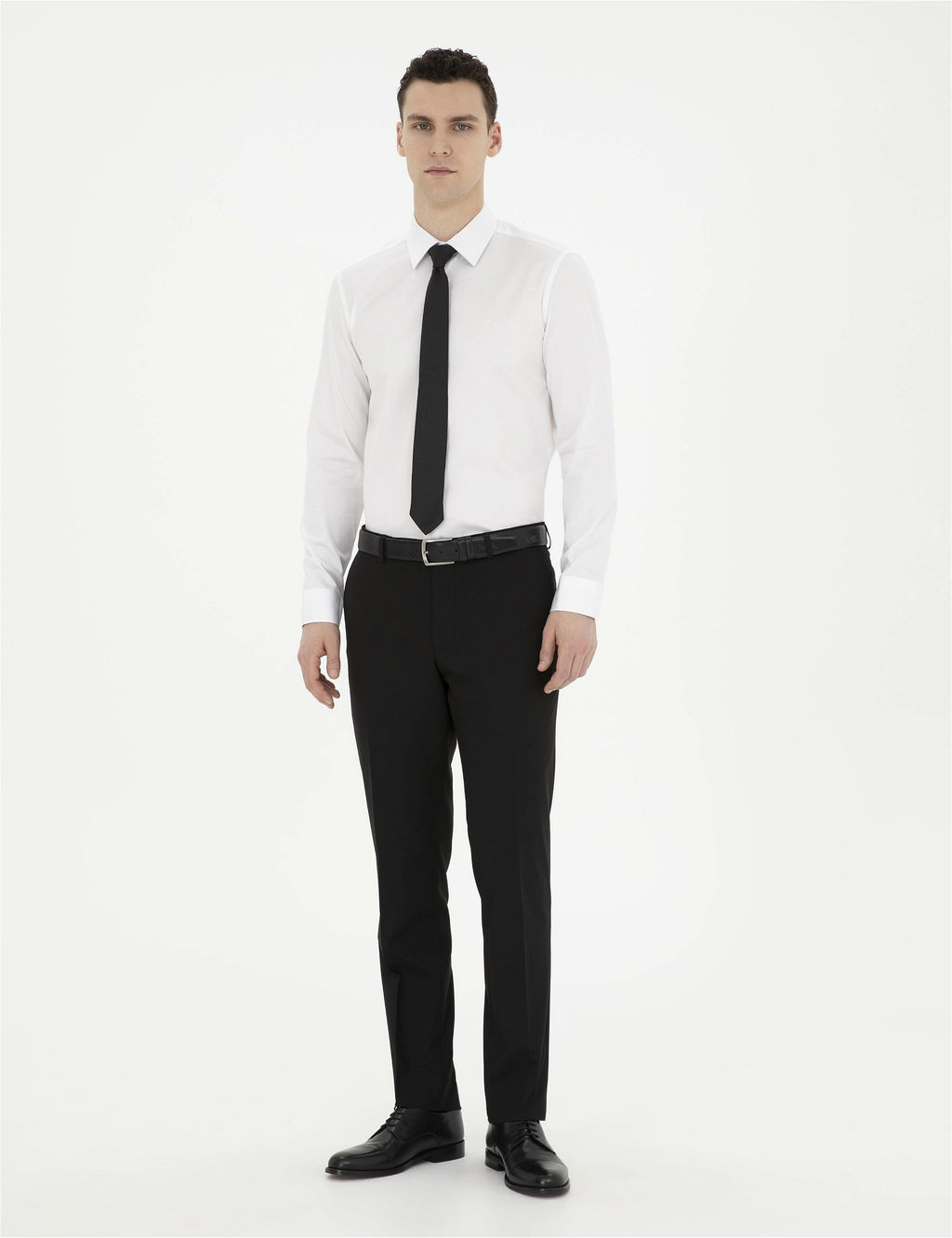 Beyaz Slim Fit Uzun Kollu Basic G_mlek - Pierre cardin фото 4