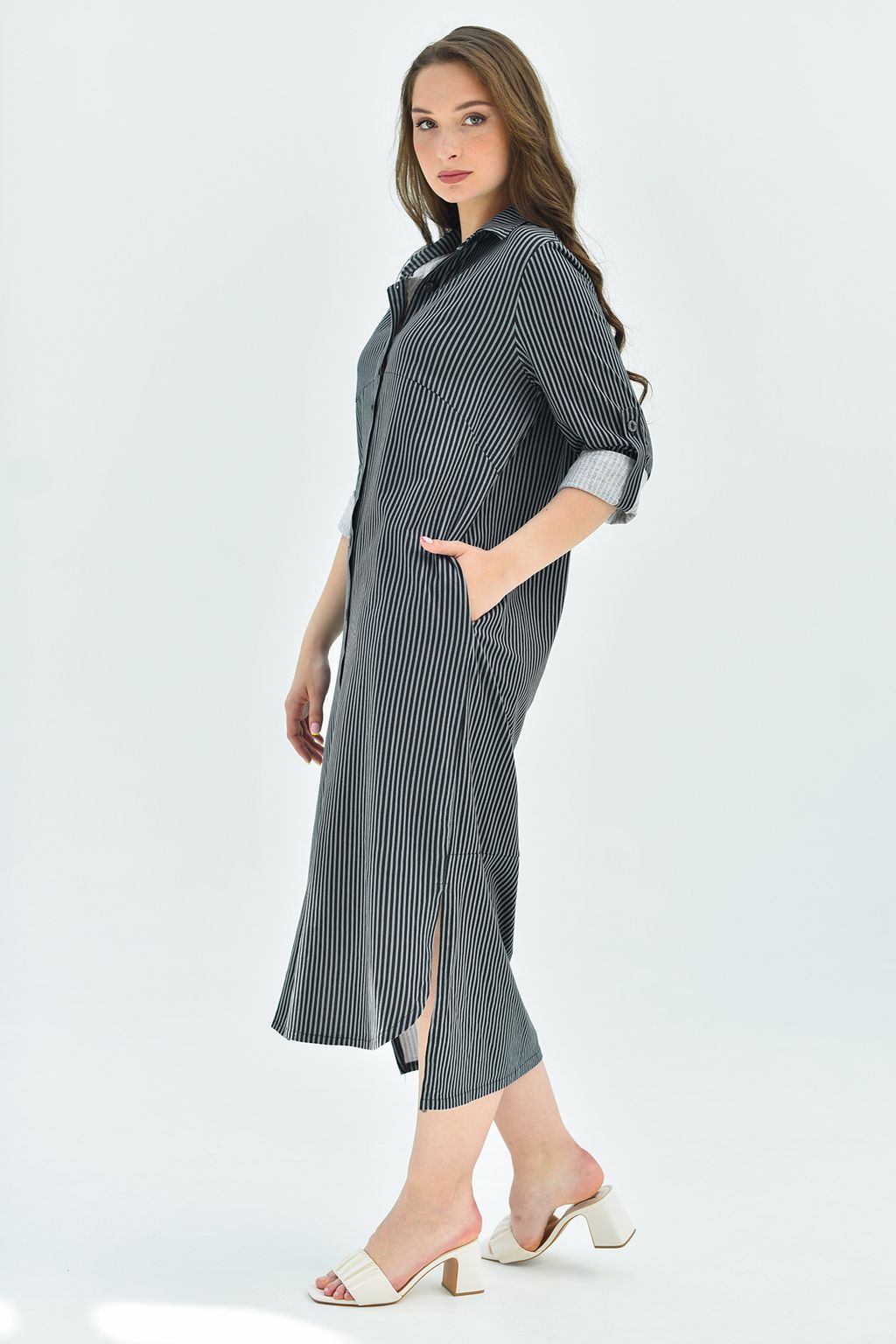 Платье Хлопок 100% Морское - Оптима фото 3