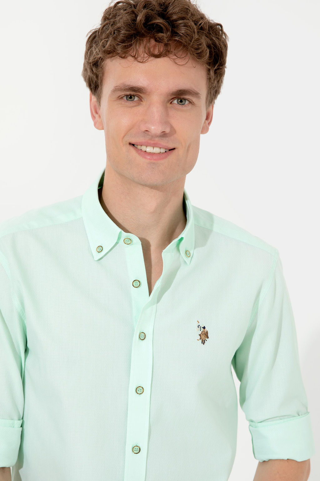 Мужская мята с длинным рубашкой скидка в корзине в корзине - U.s. polo assn фото 2