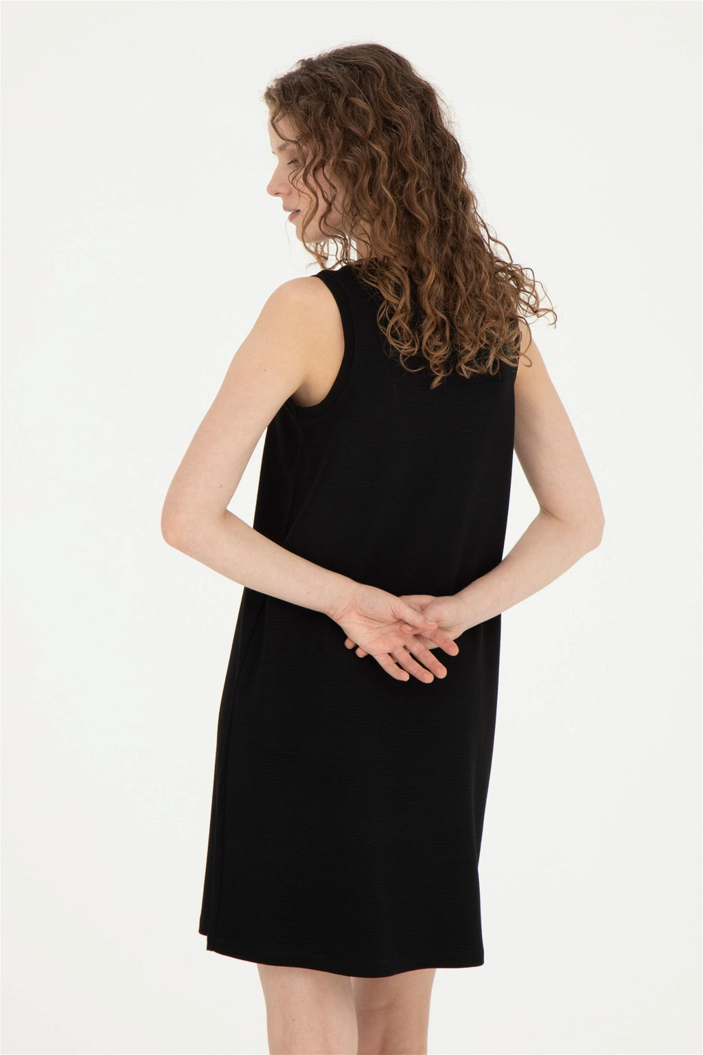 Женское черное трикотажное платье - U.s. polo assn фото 5