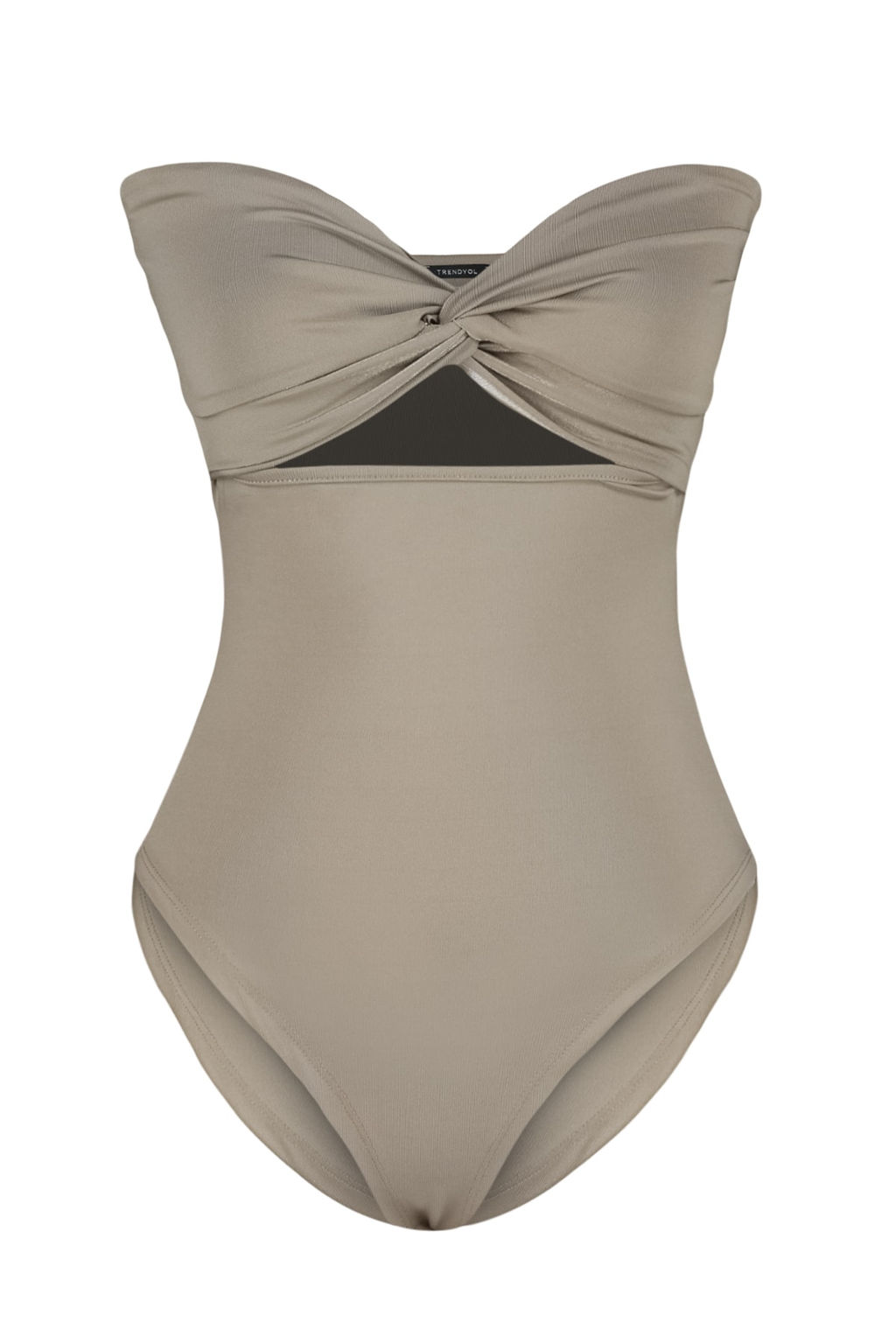 TRENDYOLMILLA Vizon Straplez Dugum ve Cut Out Detayl? Esnek C?tc?tl? Orme Body TWOSS23BD00075  фото 6