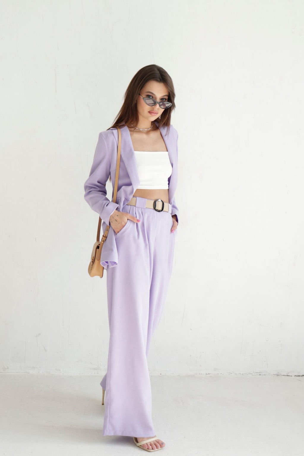 9619 Костюм брючный лавандовый - Martichelli фото 5