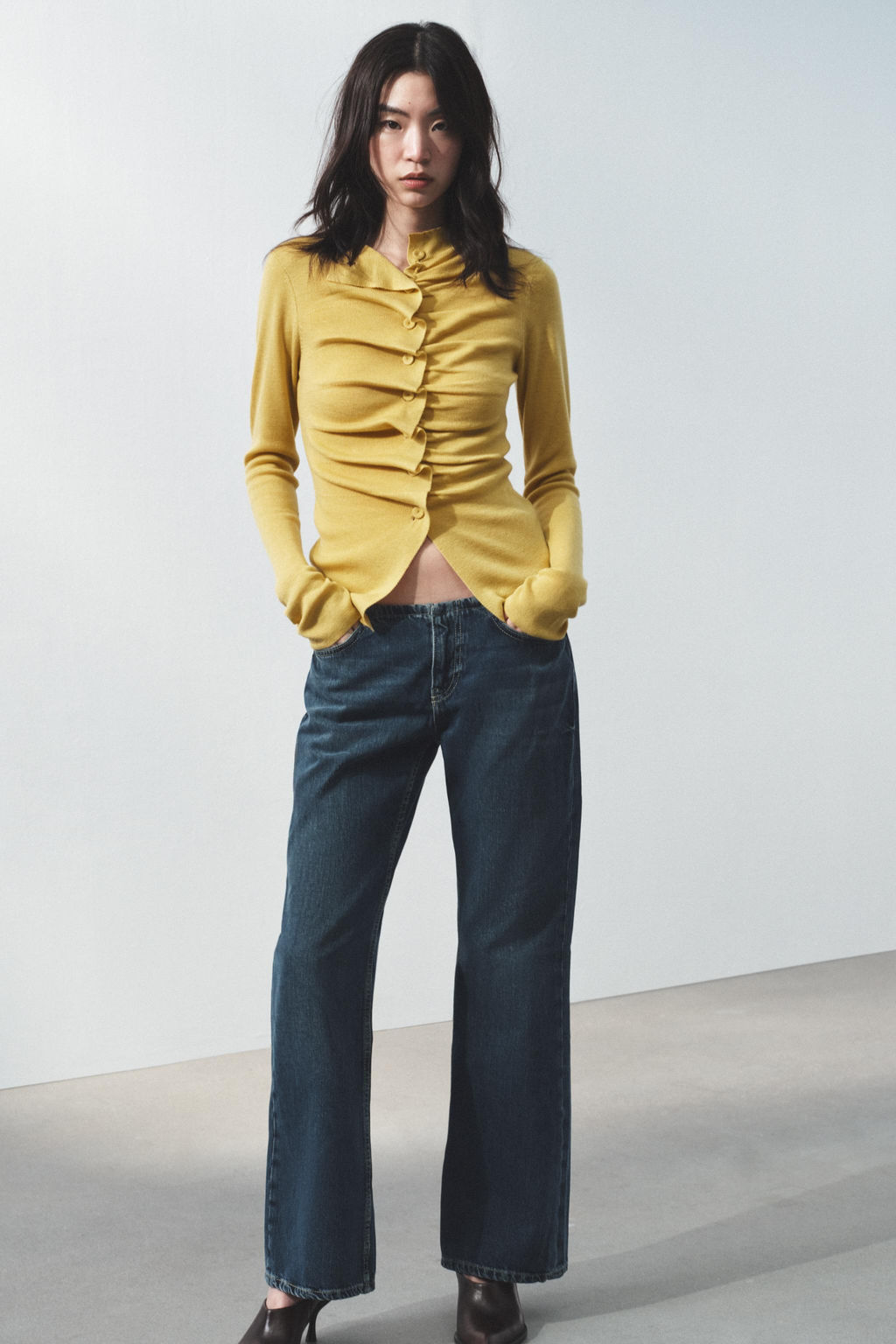 DRAPED KNIT CARDIGAN - Zara фото 7