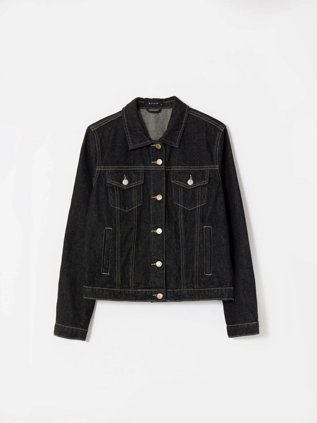 ЕМКА / Джинсовая куртка в чёрном цвете - Emka фото 6
