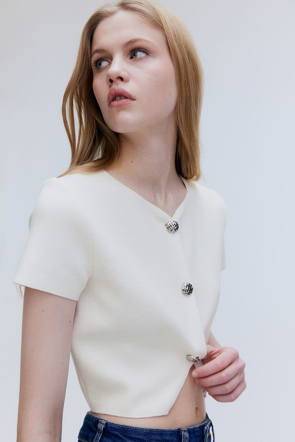 Short-sleeved jersey cardigan - H&m фото 2