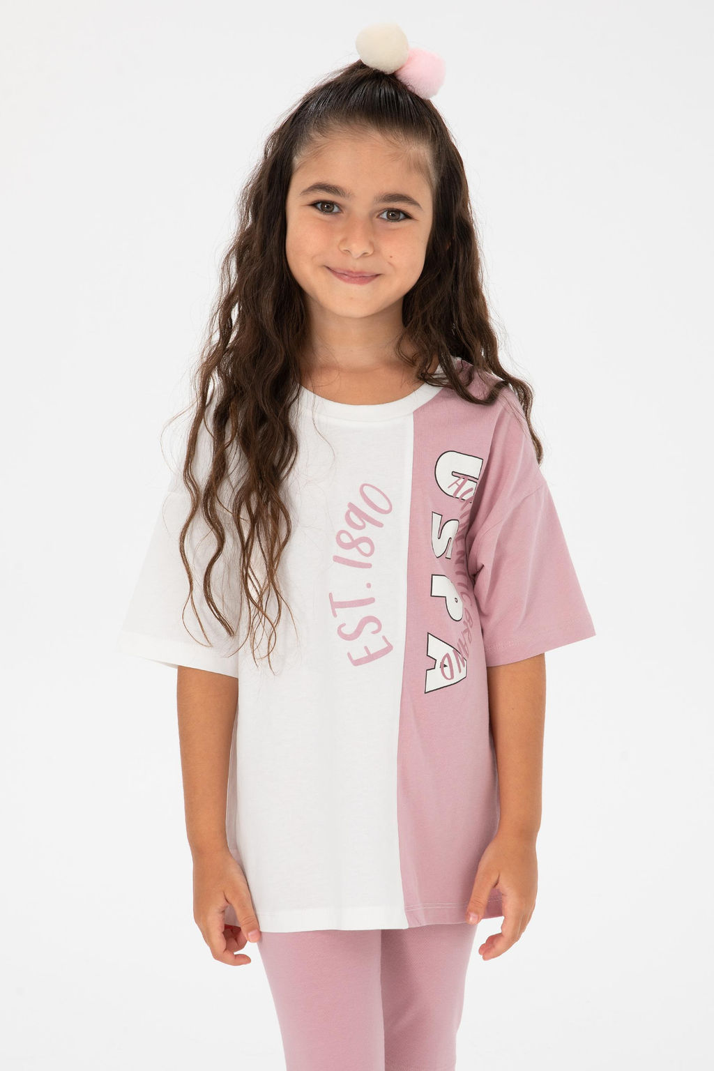 K_z _ocuk Pembe _ortlu Pijama Tak_m_ Sepette S_rpriz _ndirim - U.s. polo assn фото 6