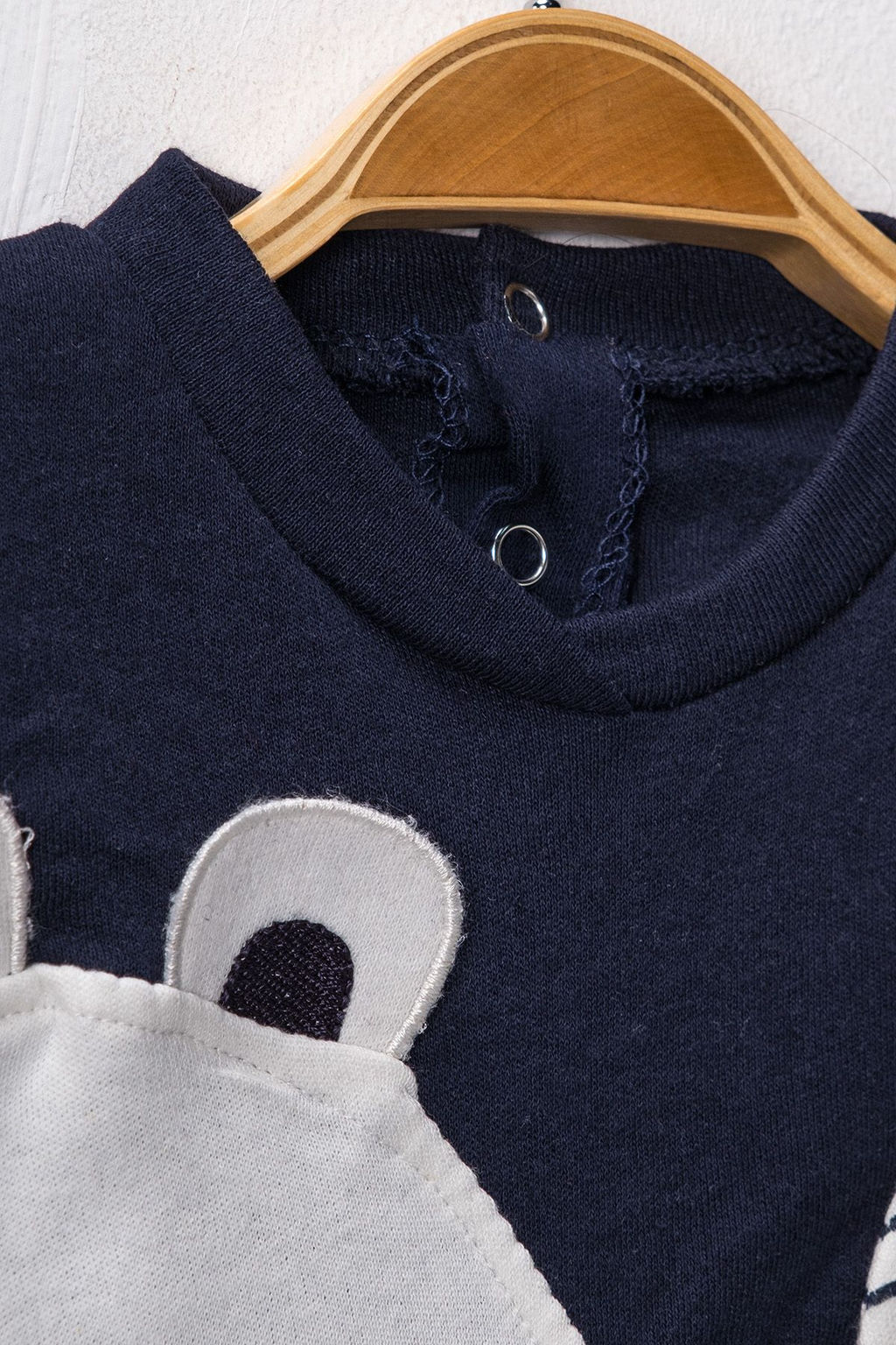 Ekru Unisex Bebek Pamuku Hayvan Bask?l? Regular/Normal Kal?p Uzun Kol Orme Tulum TKDAW25TU00002 - Trendyolmilla фото 2