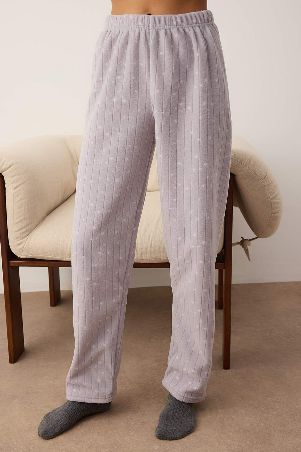 Gri Galaksi Desenli K?sl?k Polar Orme Pijama Tak?m? THMAW26PT00190 - Trendyolmilla фото 3