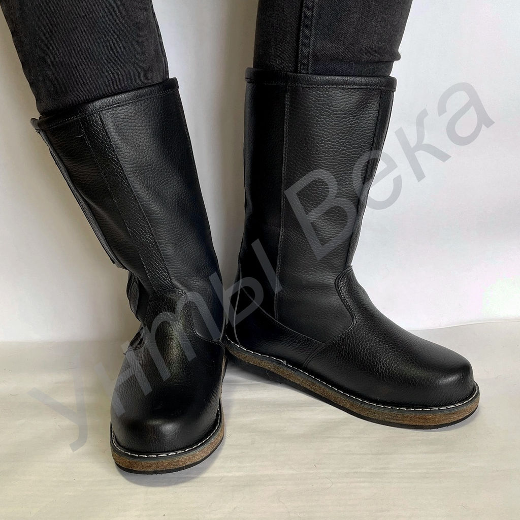 Сапоги мужские Алтай, черные, войлочная подошва