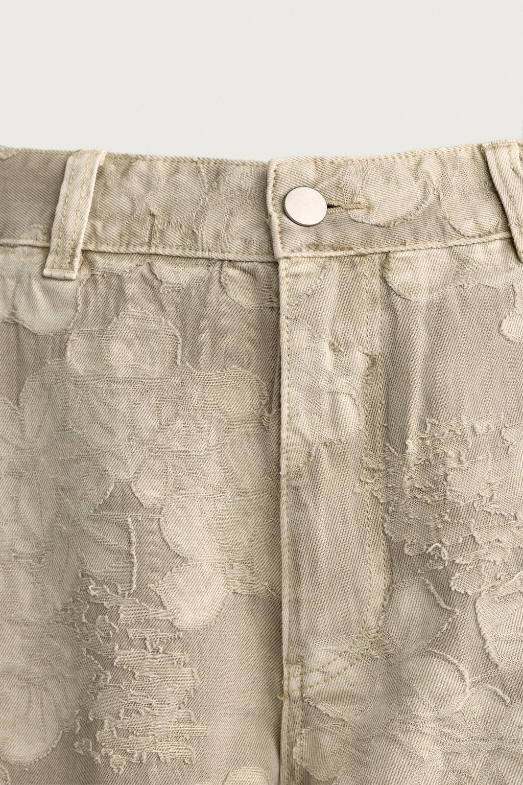 BERMUDA BAGGY FIT JACQUARD FLORAL / Tostado - Zara фото 8