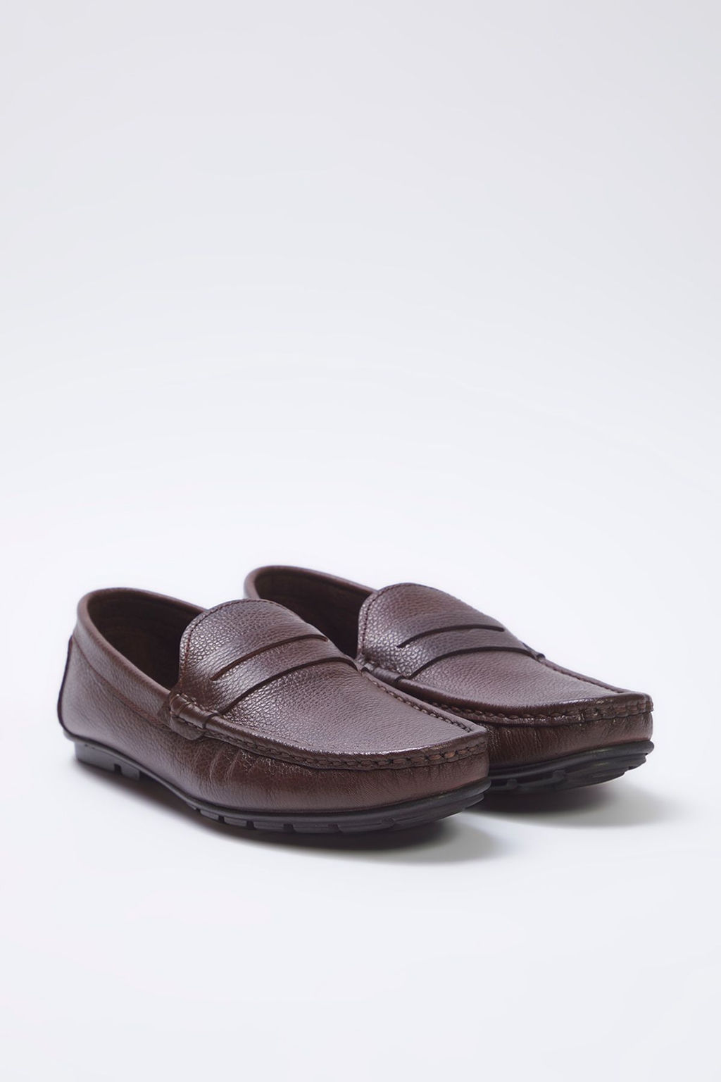 Trendyolmilla Shoes Kahverengi Hakiki Deri Kare Burun Erkek Loafer Ayakkab? TAKSS25LA00012  фото 4