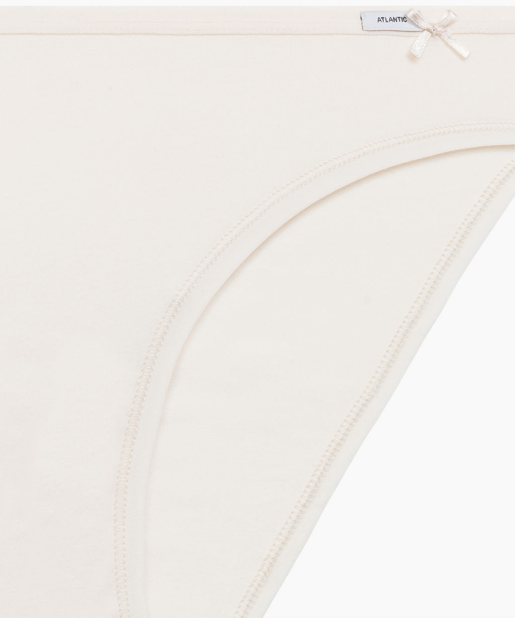 ATLANTIC 3CLP-001 Трусы бикини Bikini - набор 3 шт. светло-бежевый + белый + светло-серый меланж  фото 6