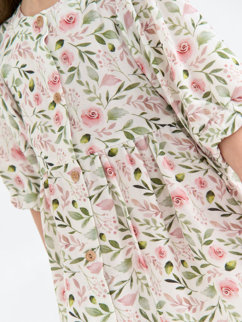 Платье хлопковое "Розы"