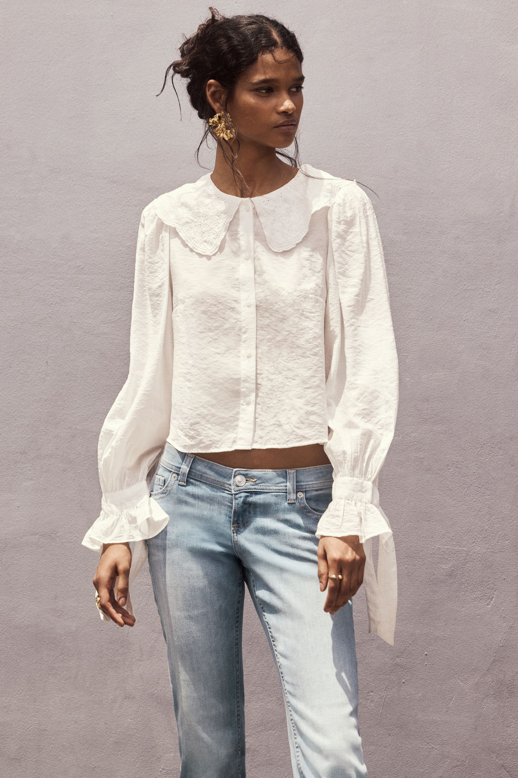 Flared Leg Ultra Low Waist Jeans - H&m фото 6
