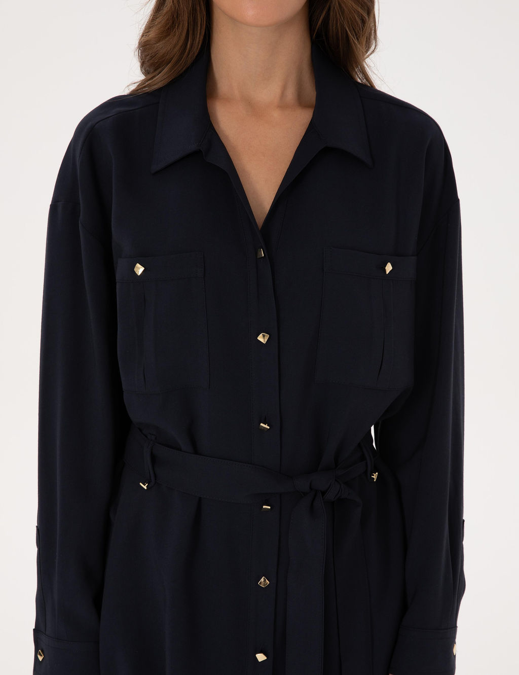 Lacivert Oversize Uzun Kollu G_mlek - Pierre cardin фото 6