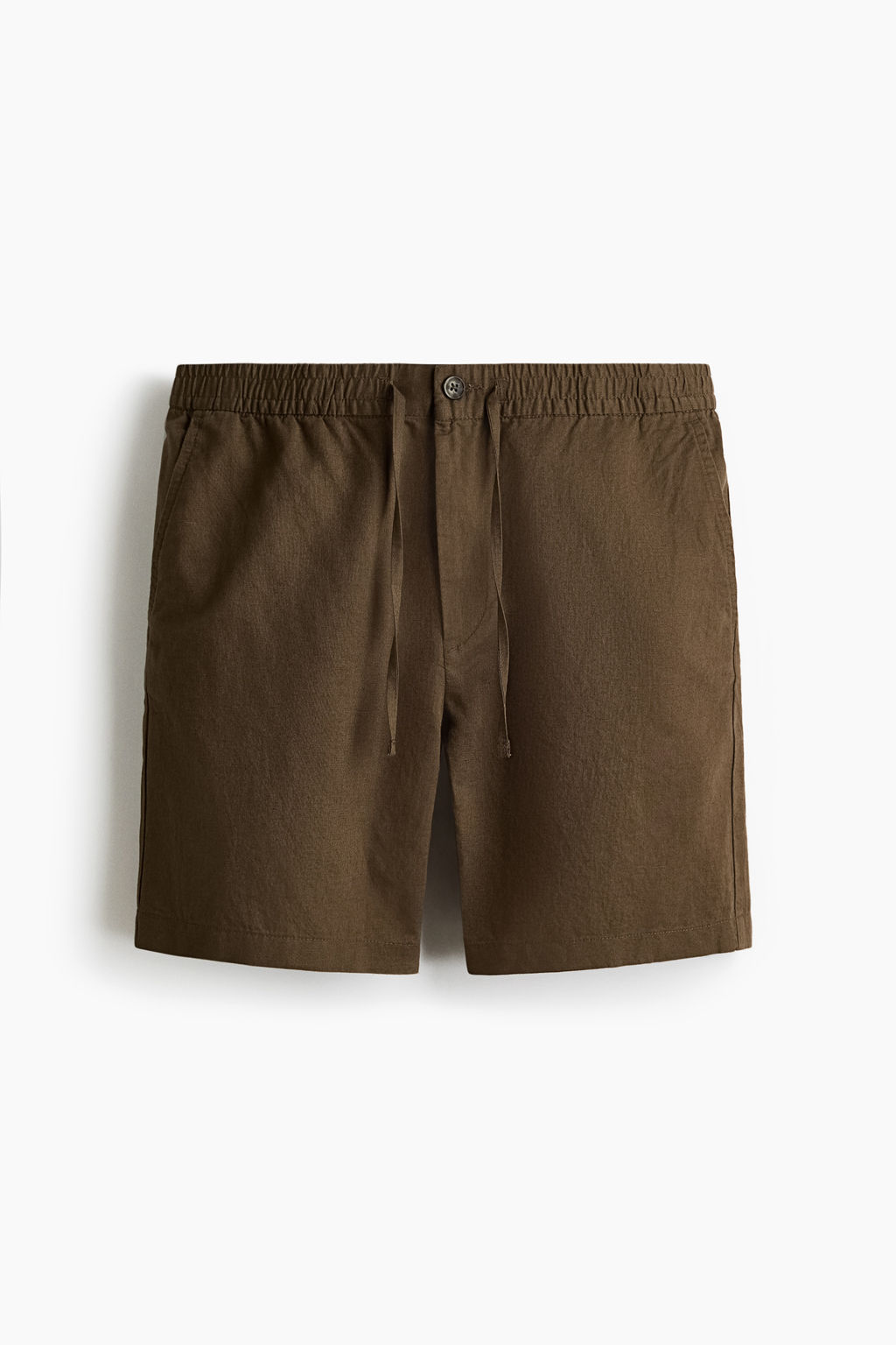 Pantal?n corto en mezcla de lino Regular Fit - H&m фото 4