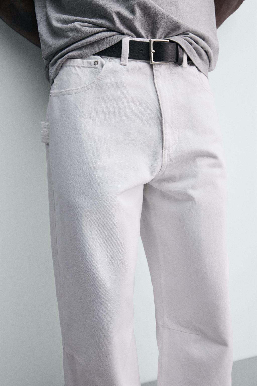 PANTAL?N BARREL FIT / Blanco
