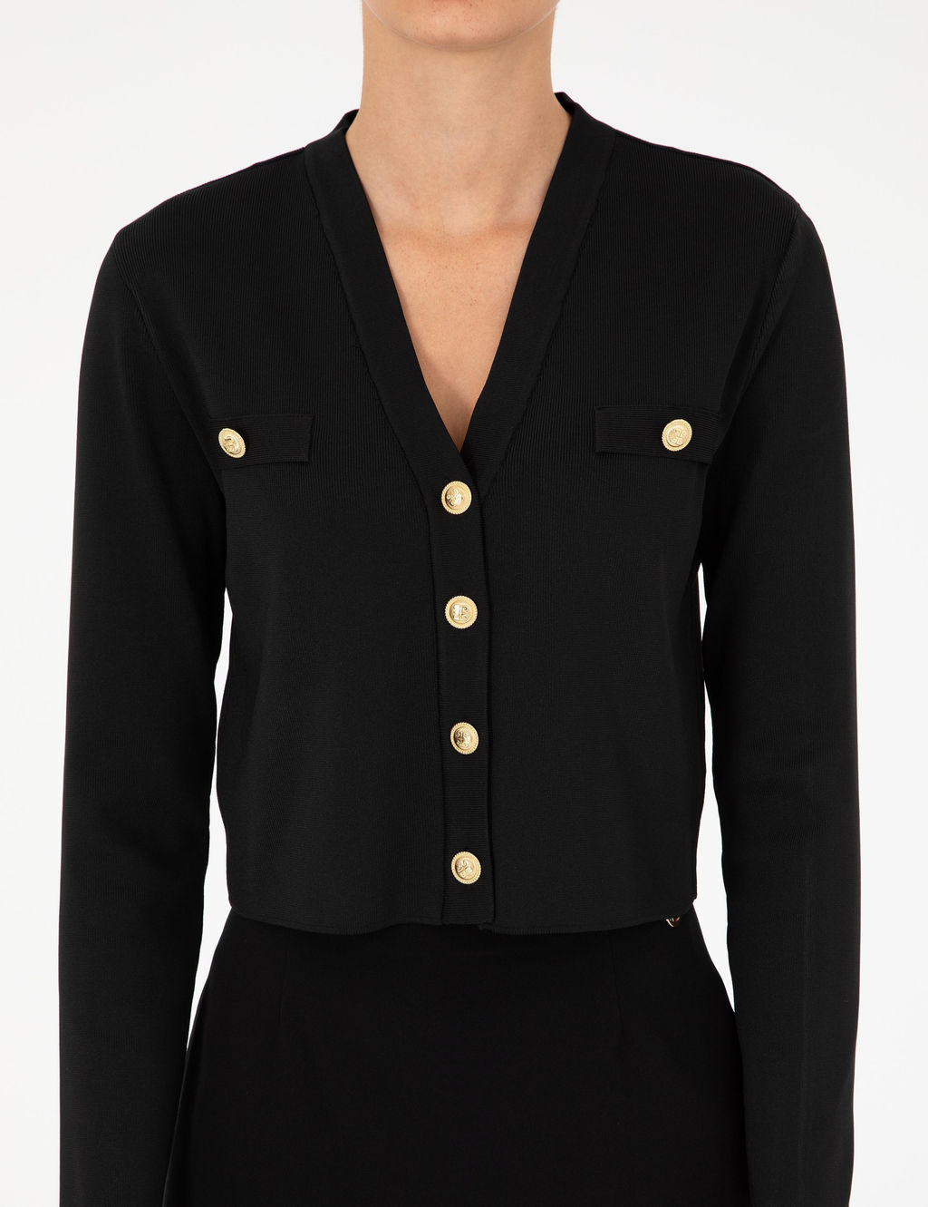 Siyah Crop Top Triko H_rka - Pierre cardin фото 6
