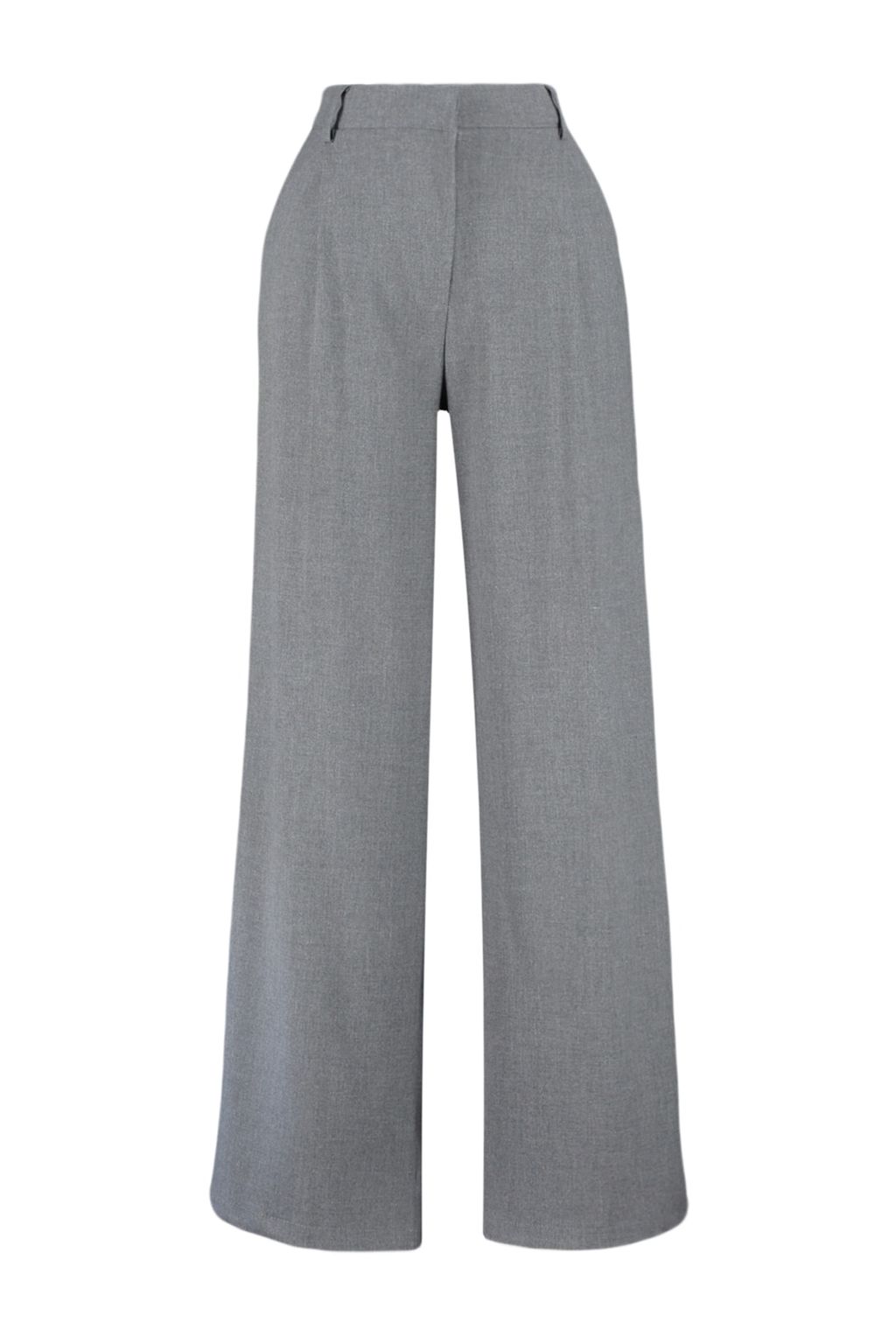 Antrasit Palazzo/Extra Genis Paca Dokuma Kumas Pantolon TWOSS23PL00062 Palazzo