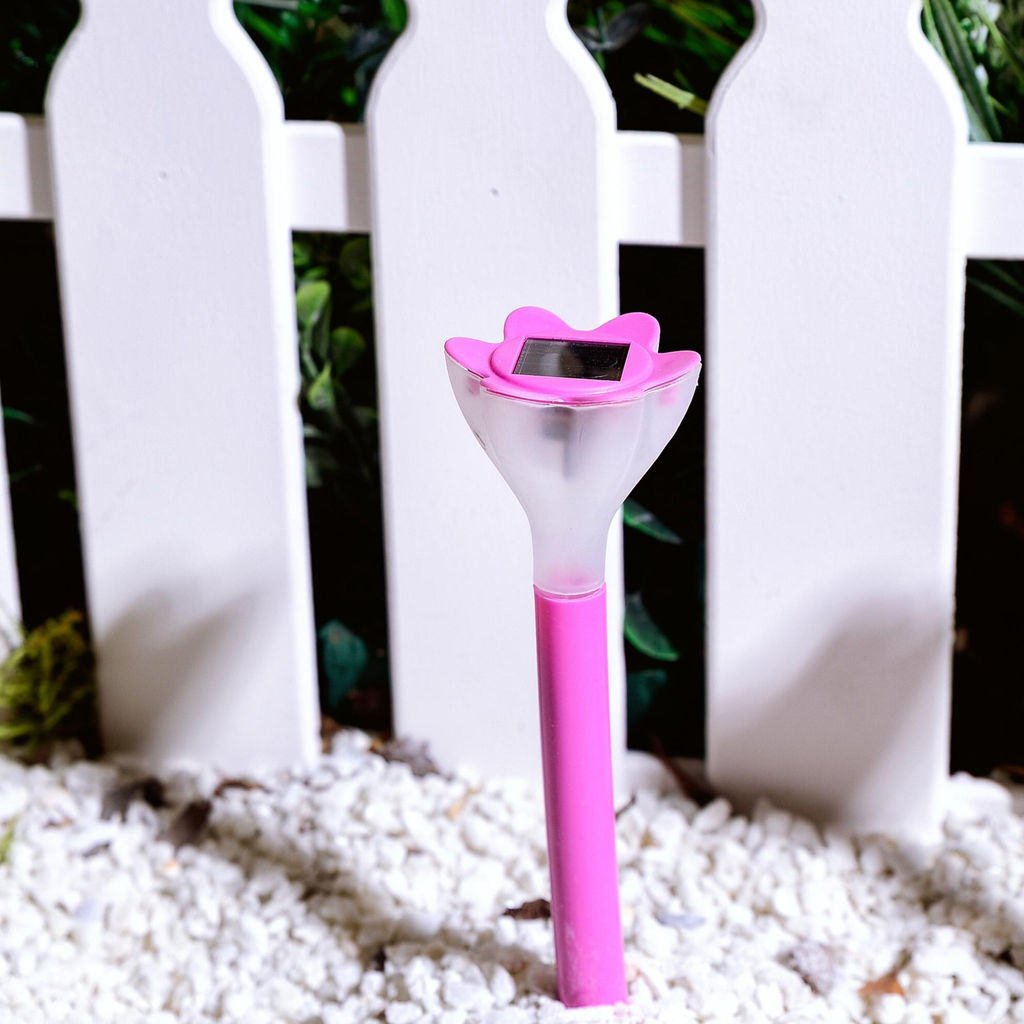 USL-C-420/PT305 PINK CROCUS Садовый светильник на солнечной батарее. Белый свет. 1*LR Ni-Mh аккумулятор в/к. IP44. TM Uniel. - Volpe фото 4