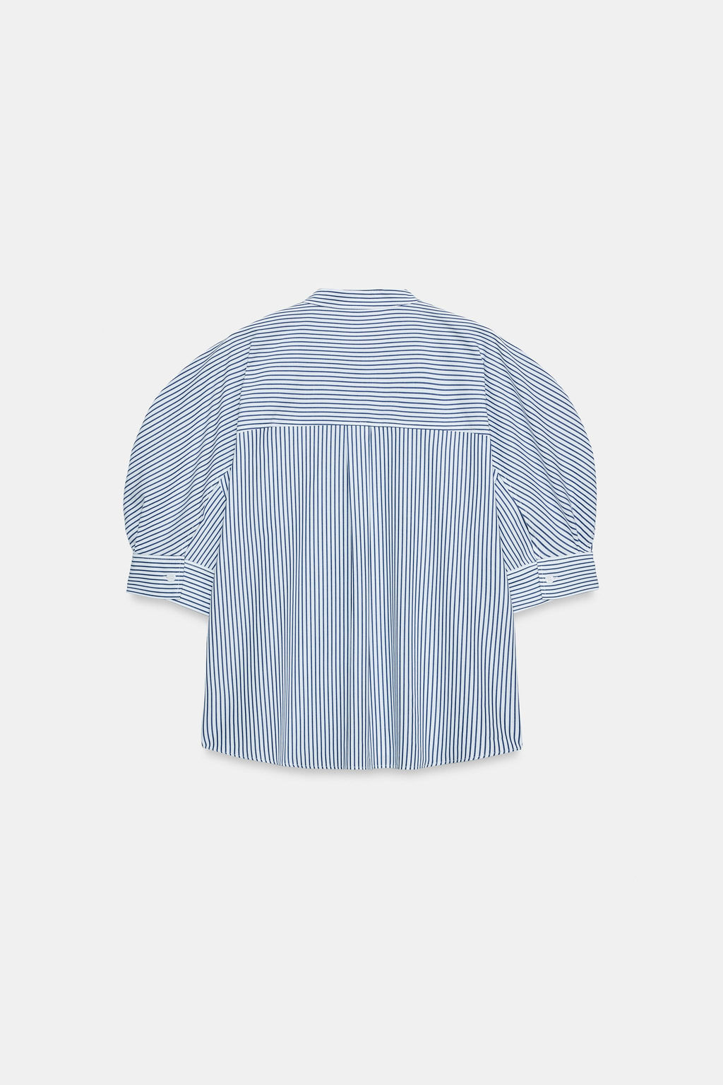 CAMISA POPEL?N BOTONES ZW COLLECTION / Azul / Blanco - Zara фото 6