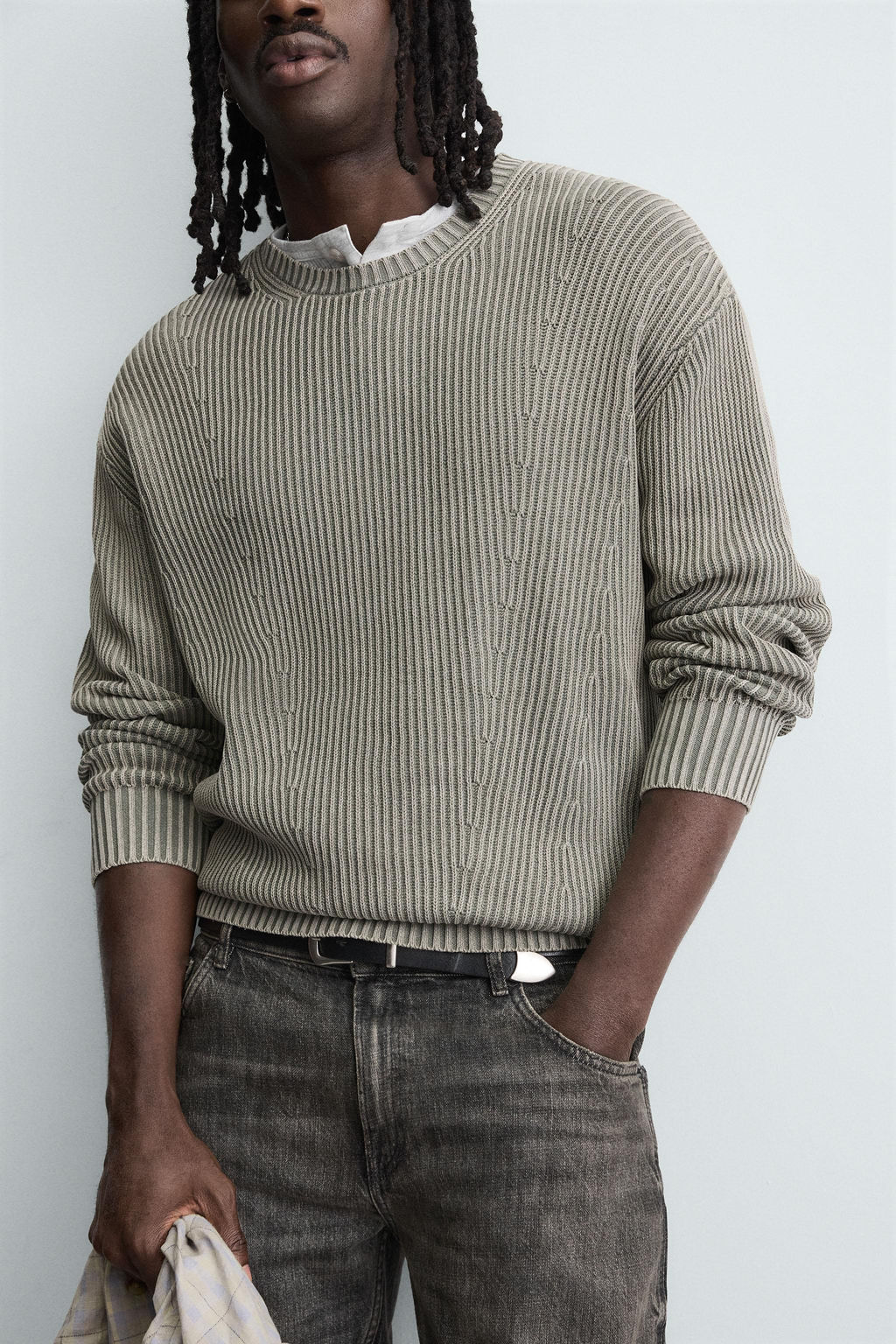 RIBBED WASHED SWEATER - Zara фото 5