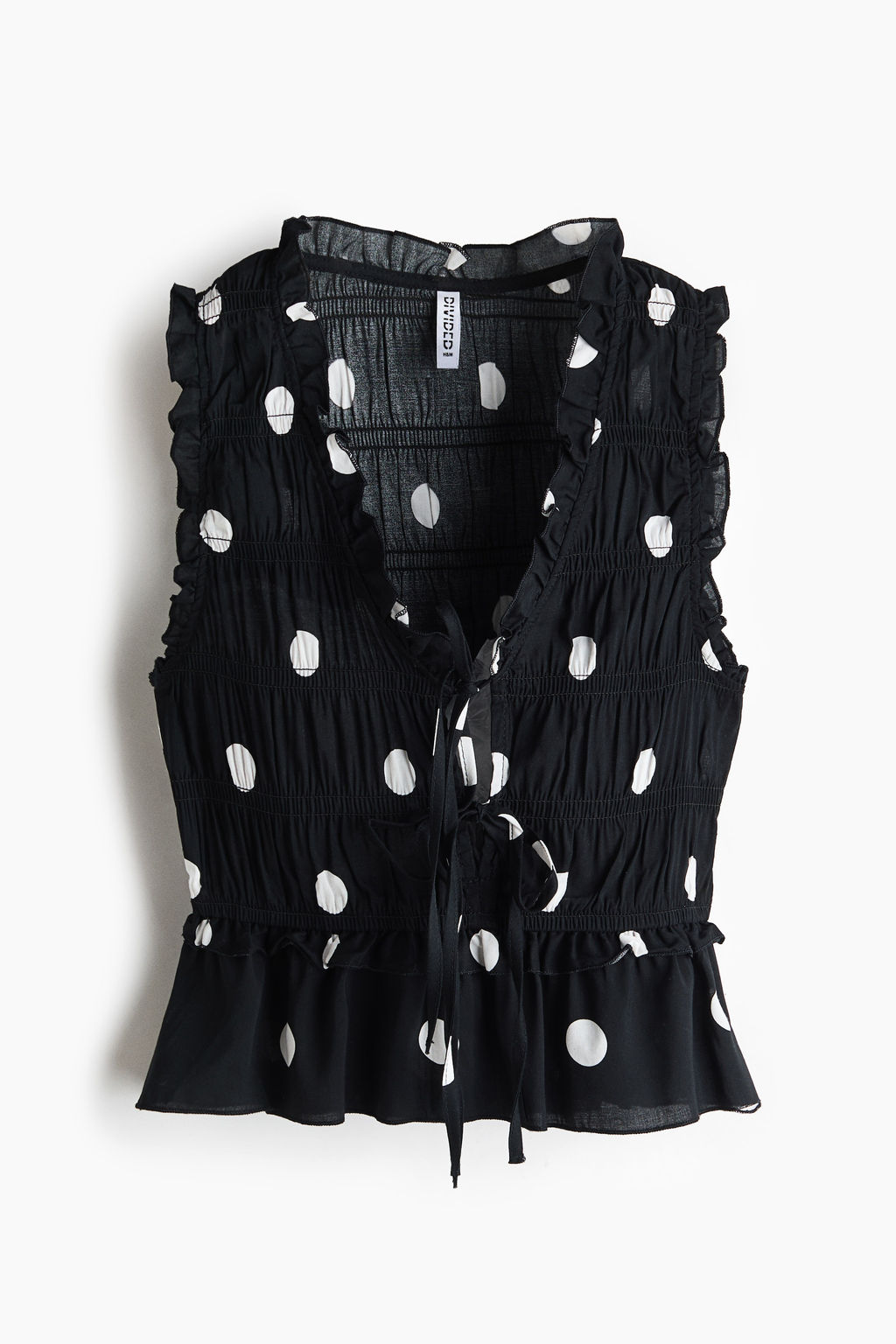 Top fruncido con lazadas - H&m фото 4