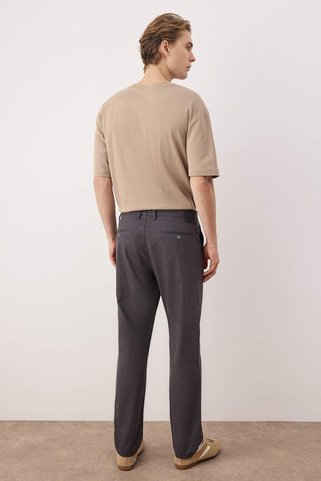 Siyah Erkek Dokuma Kumas Pantolon TMNAW26PL00032