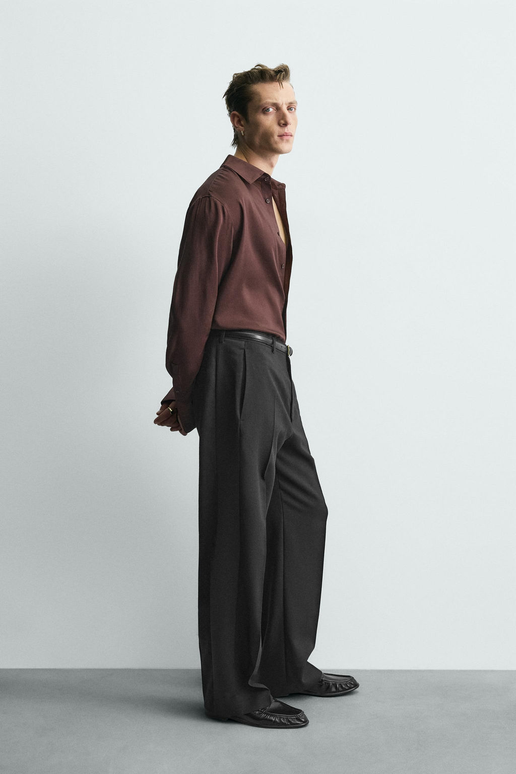 LIMITED EDITION WOOL TUXEDO TROUSERS - Zara фото 4
