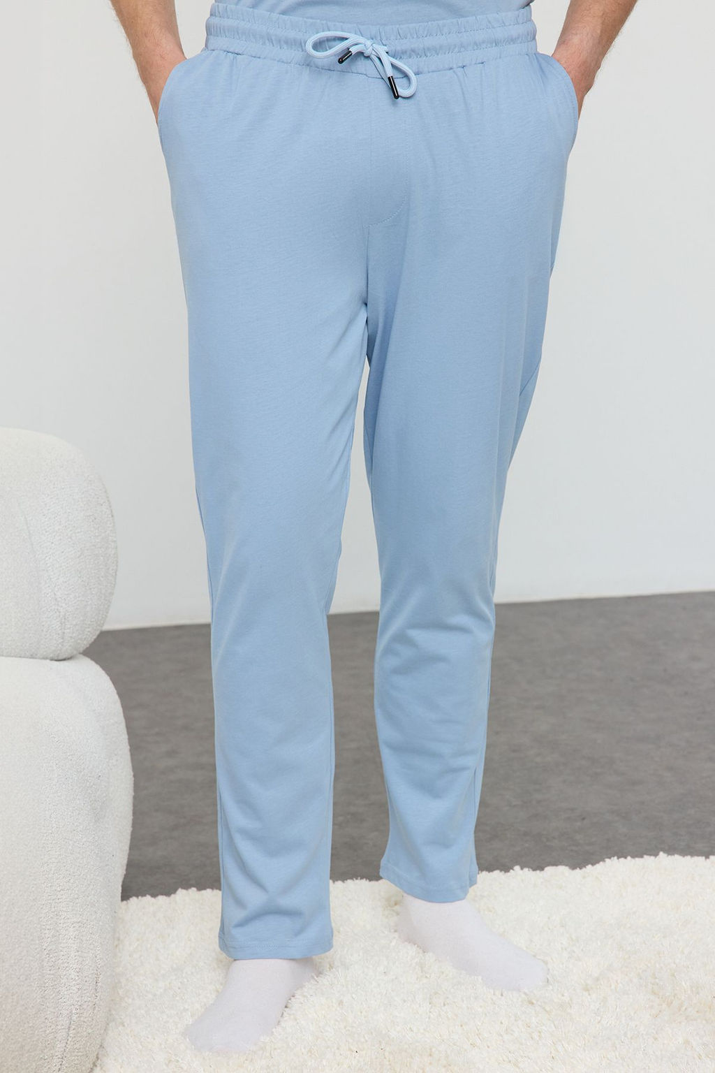 TRENDYOL MAN Yesil Regular Fit Bisiklet Yaka Bask?l? Orme %100 Pamuk Pijama Tak?m? TMNAW25PT00003 - Trendyolmilla фото 5