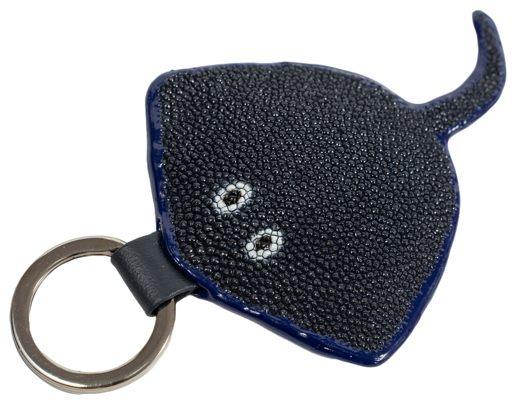 Брелок Sefaro из кожи ската синий  фото 2