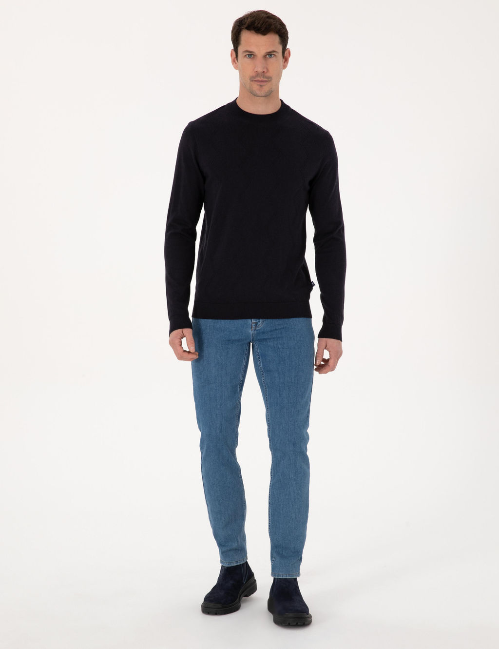 Lacivert Slim Fit Kazak - Cacharel фото 4