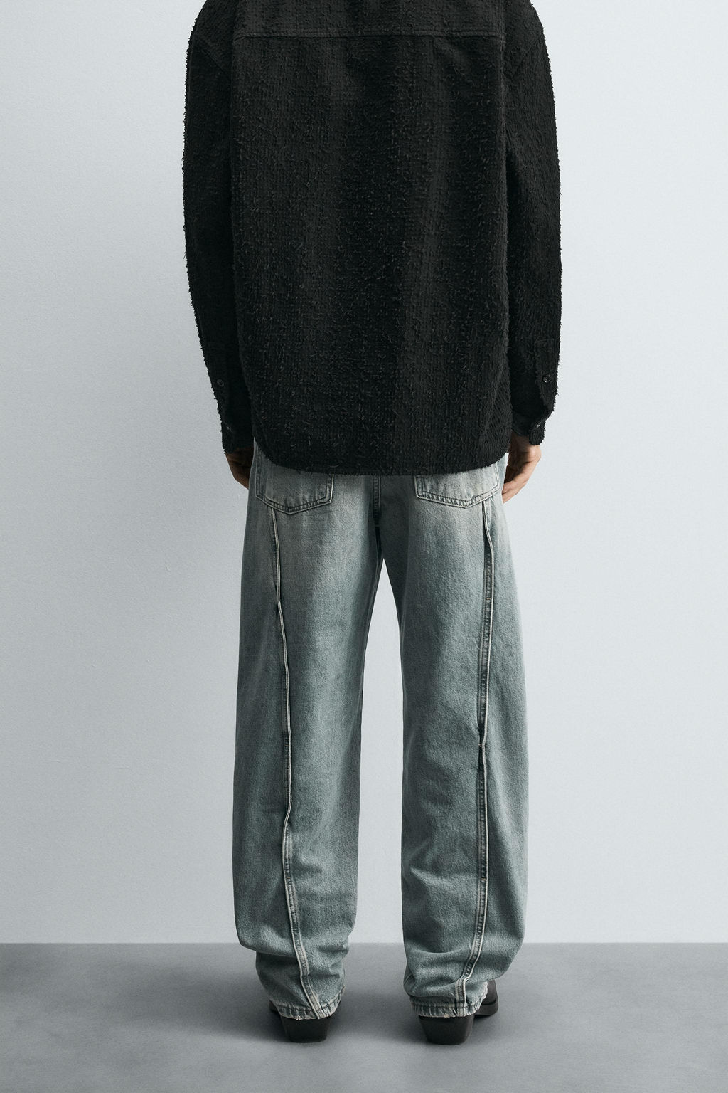 BAGGY JEANS WITH SEAMS - Zara фото 3