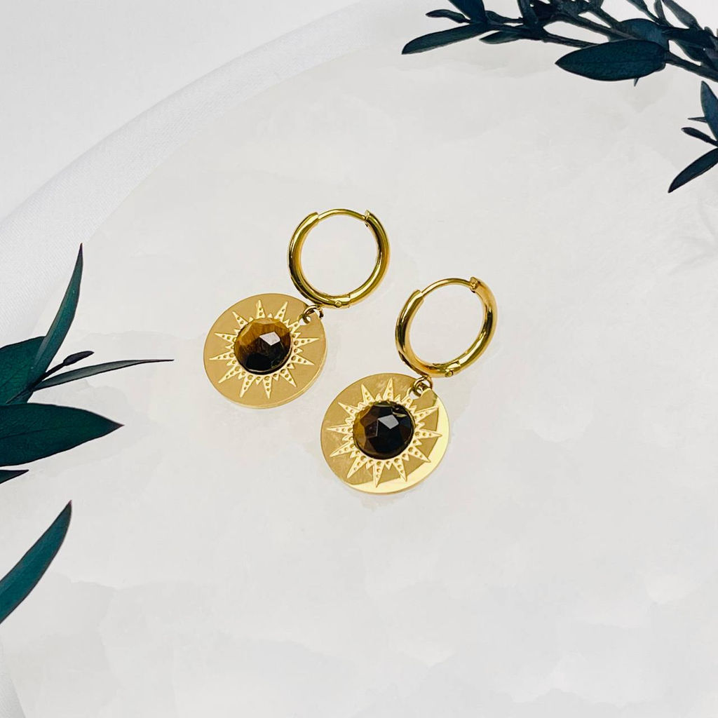 Серьги с Тигровым глазом