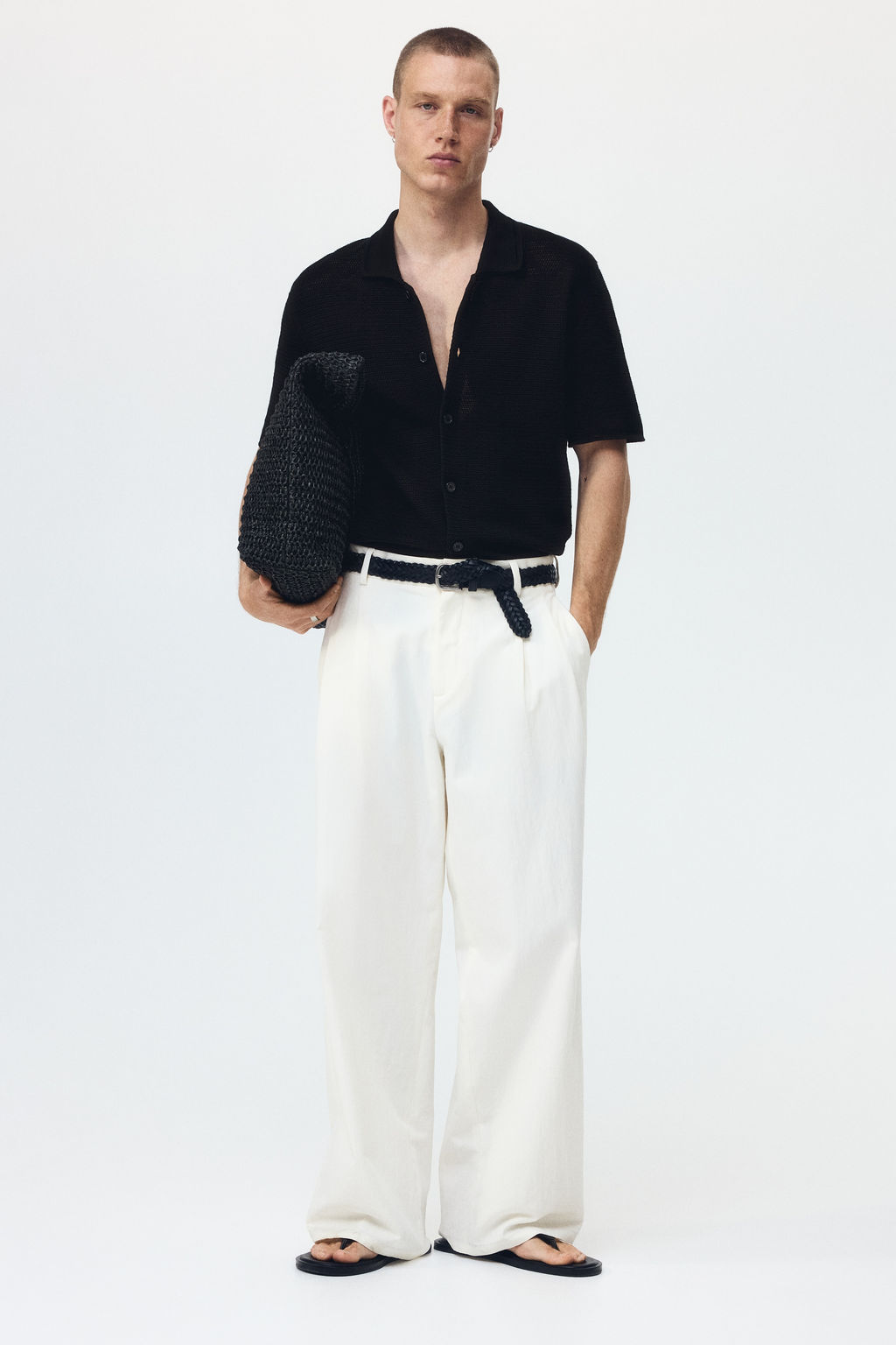 Camisa en punto calado Regular Fit - H&m фото 5