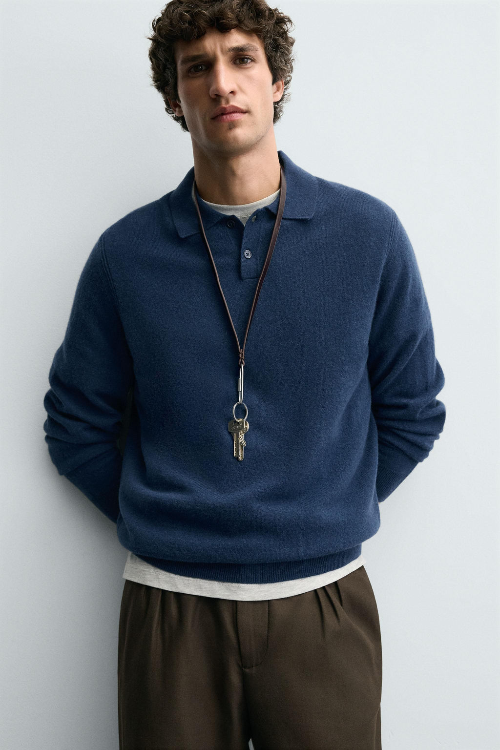 WOOL - CASHMERE KNIT POLO SHIRT - Zara фото 6