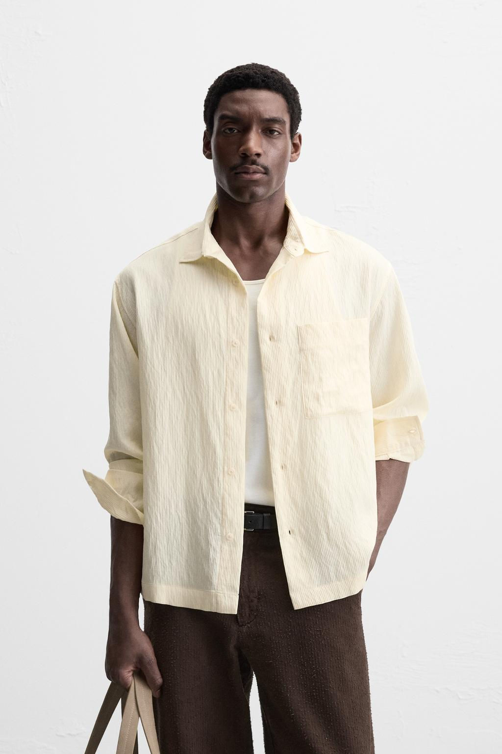 STRIPED TEXTURED SHIRT - Zara фото 2