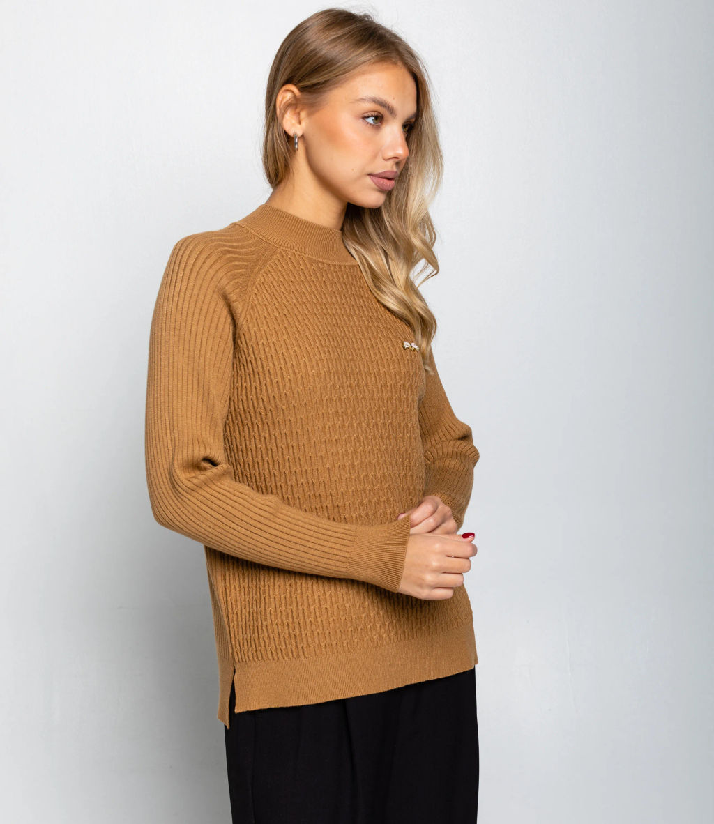 Джемпер #КТ8158 (1), тёмно-бежевый