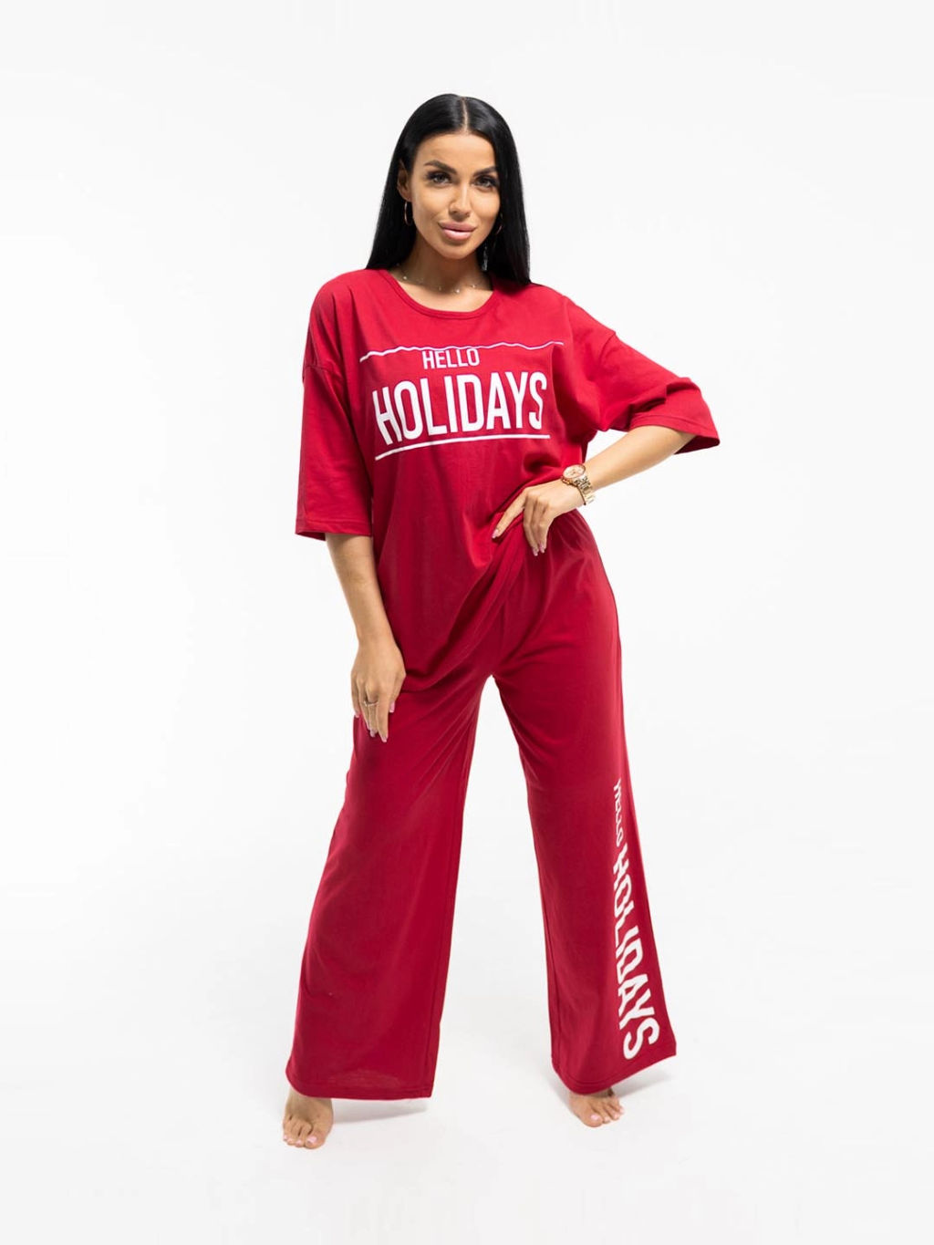 Костюм женский, цвет бордо